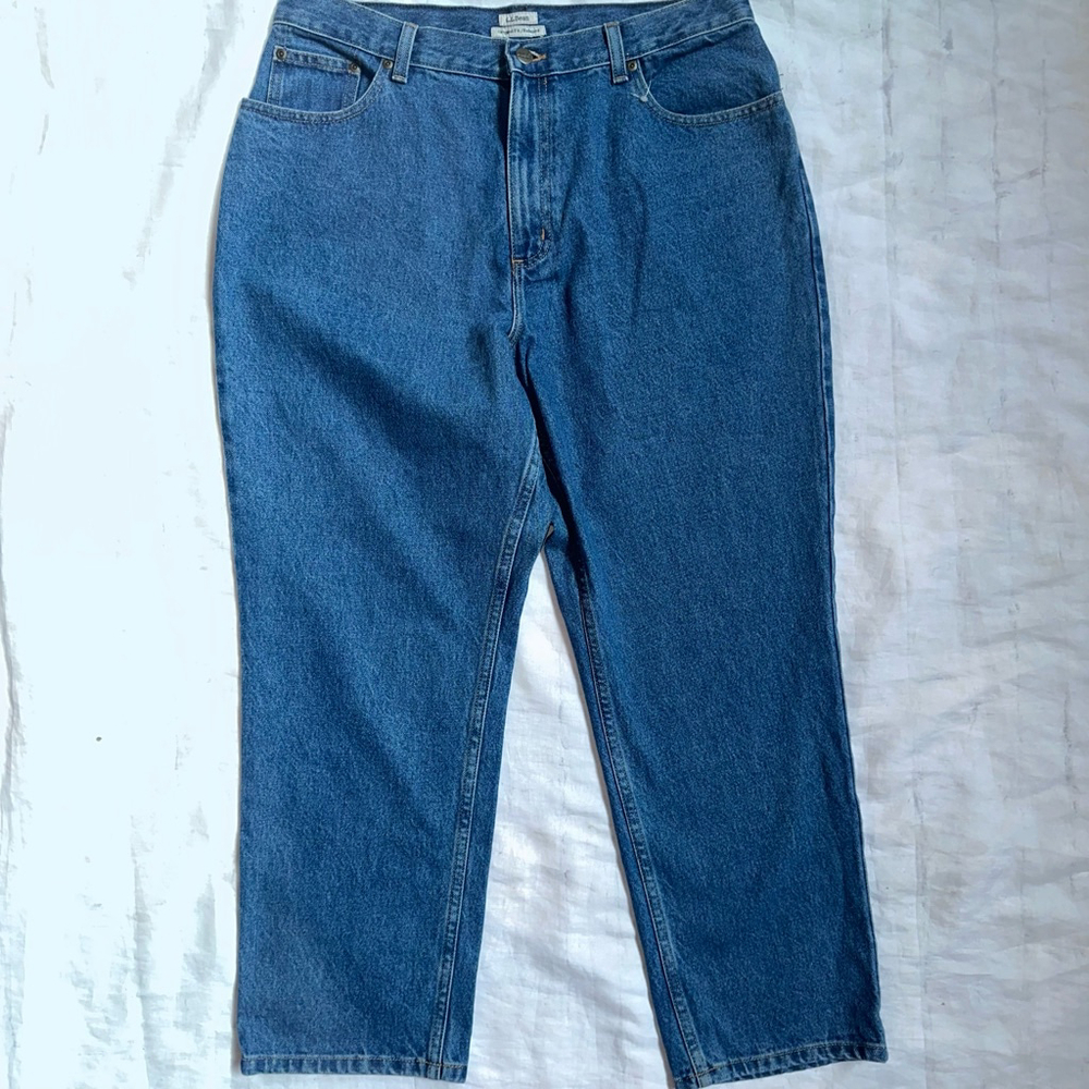 NWOT Women’s 16P LL Bean Original Fit Relaxed Denim Blue Jeans
